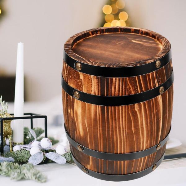 オークワイン樽 レトロ ウイスキーバケツ ディスペンサー 飲料 ウイスキー カクテル L コーヒー用