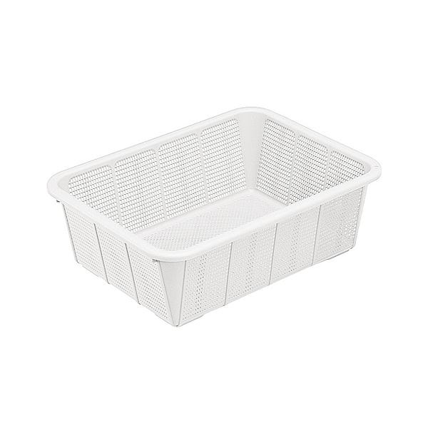 （まとめ） アスベル ポゼ バスケット 中 深型 ストーンホワイト 1個 [x10セット]