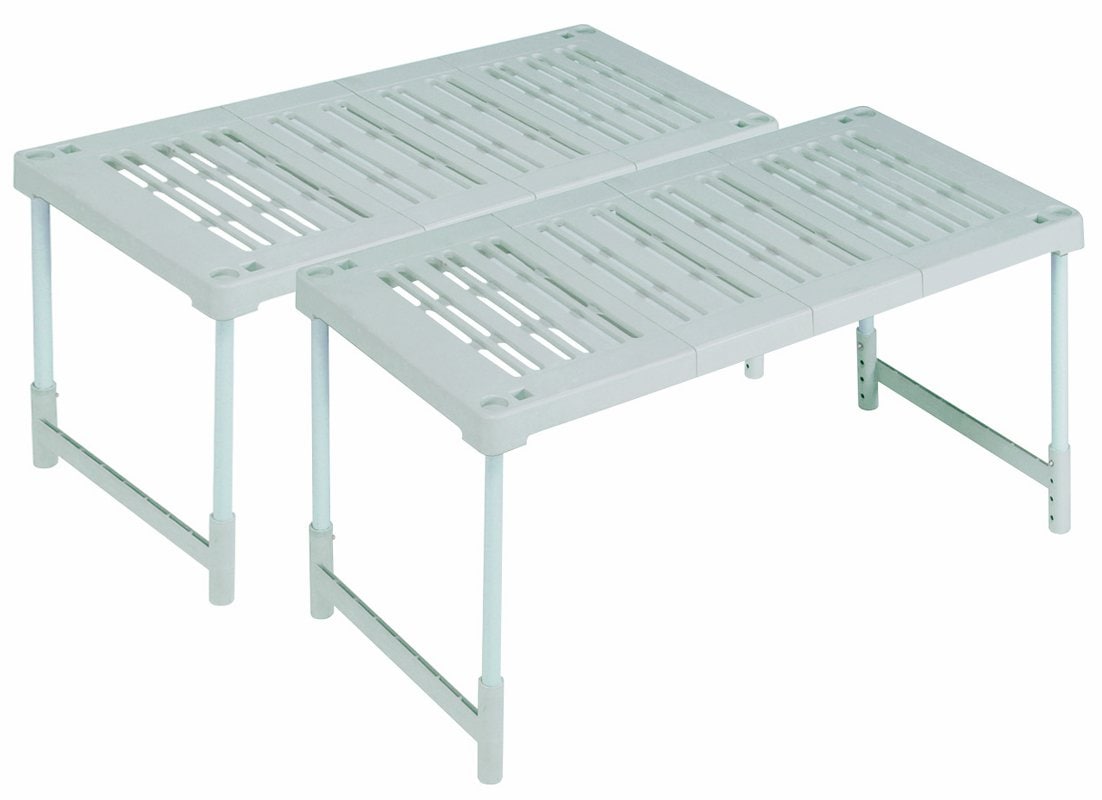 天馬(Tenma) クローゼットや押入れのデッドスペースを有効活用できる収納棚 伸びるん棚 幅・高さの調整が可能 通気性も考慮した形状で湿気対策 整理棚【色 ベージュ】【型番 レギュラータイプ 2台入