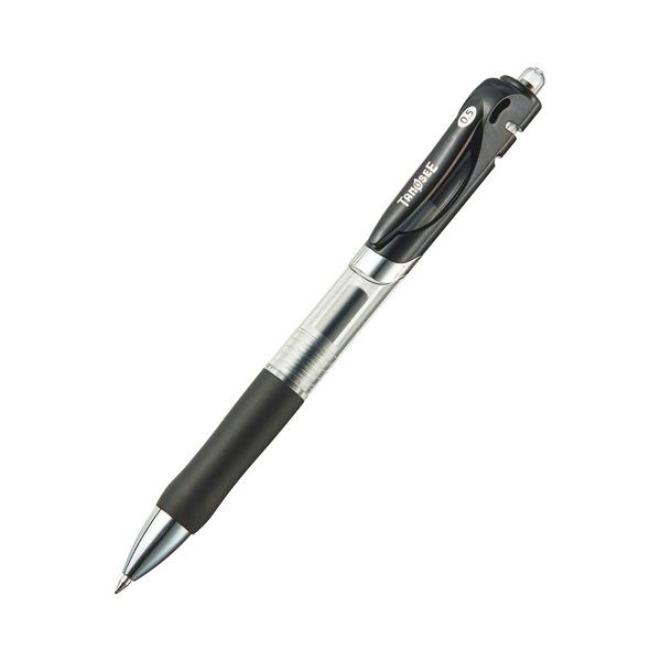 （まとめ）TANOSEE ノック式ゲルインクボールペン 0.5mm 黒 1セット（10本）[x10]