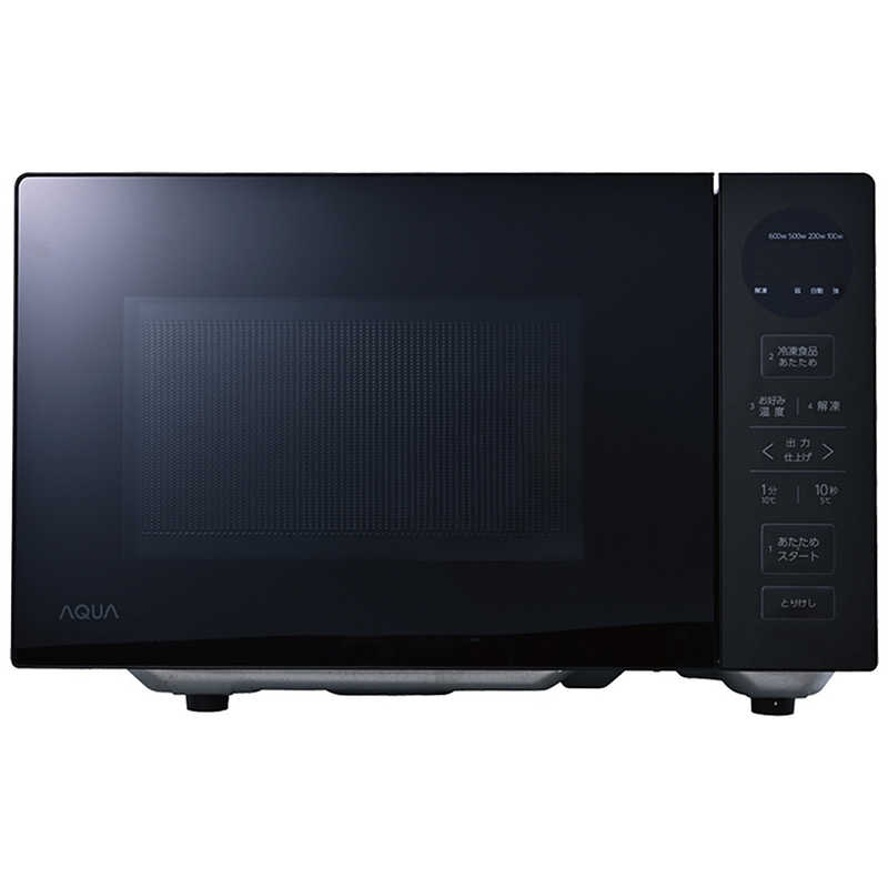 アクア　AQUA　電子レンジ 20L フラット 赤外線センサー搭載 簡単操作 ヘルツフリー(東日本・西日本対応) ブラック　AQM-KF20P(K)