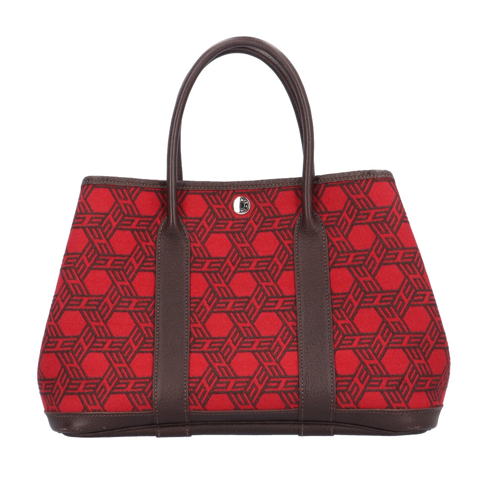 エルメス ガーデンパーティ ハンドバッグ トワルソーアッシュ レッド HERMES 中古 124,850円