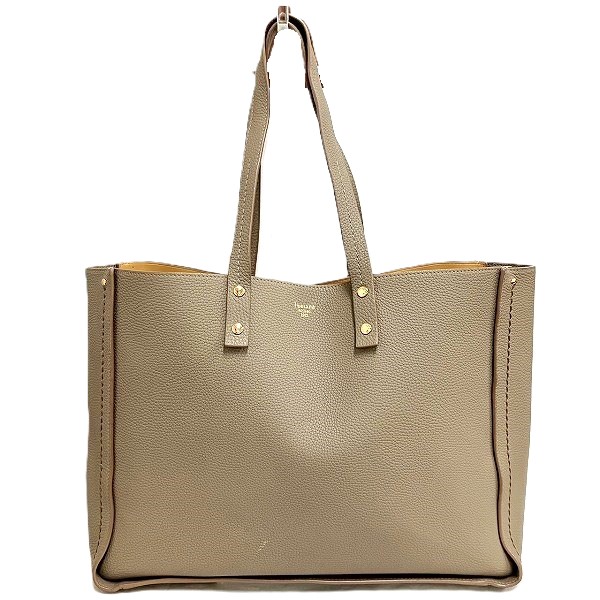 フォンタナミラノ グレージュ レザー バッグ トートバッグ レディース【中古】