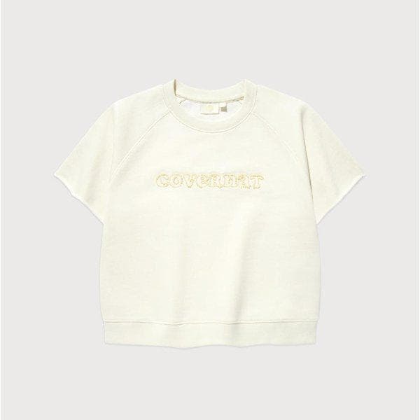 女性クロップパールクーパーロゴハーフスウェットシャツ B1 CO2502ST93 IV