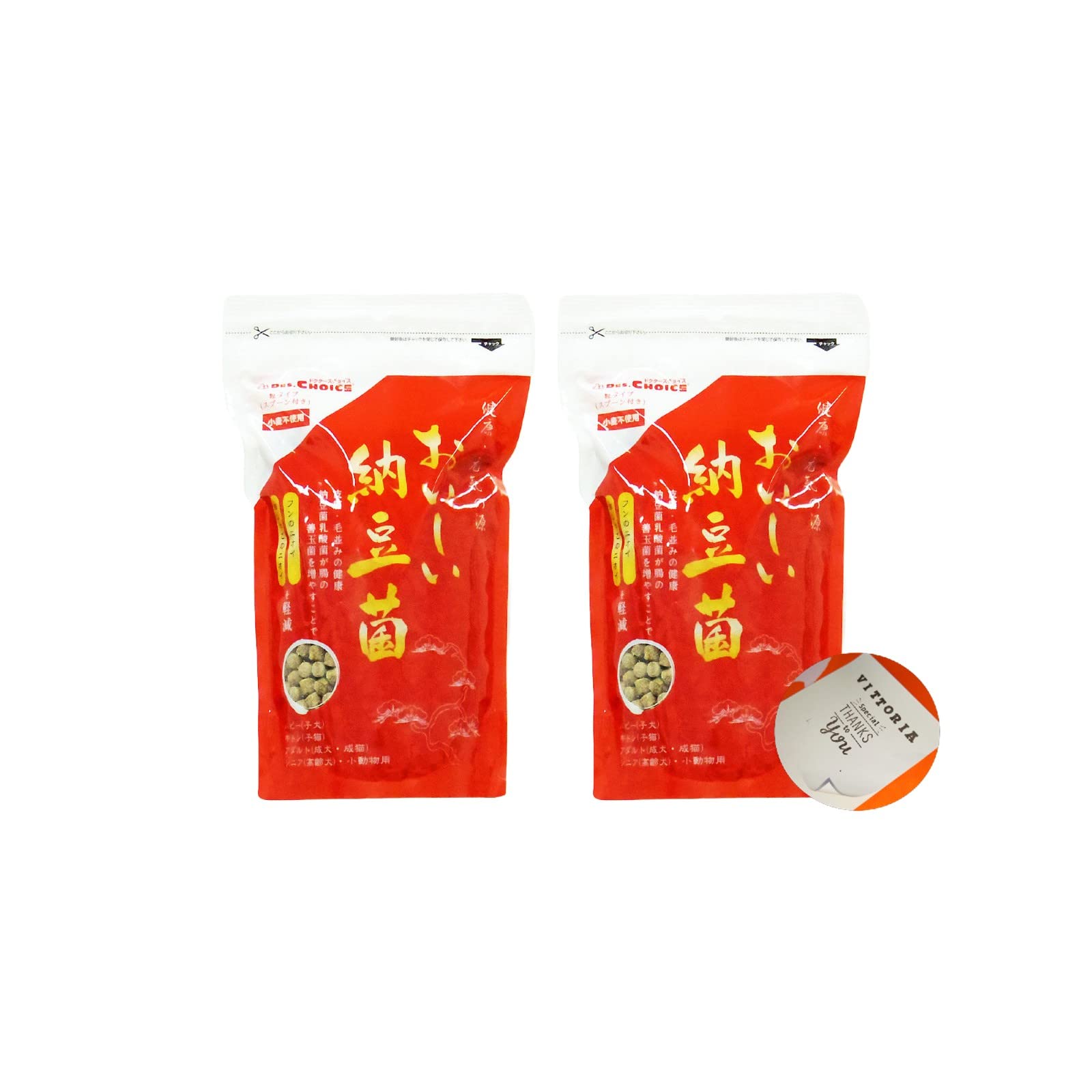 【Amazon限定セット】 ドクターズチョイス おいしい納豆菌 粒タイプ ドライ 納豆菌 粉末 パウダー 犬 猫 小動物 臭い 軽減 (280g × 2個)