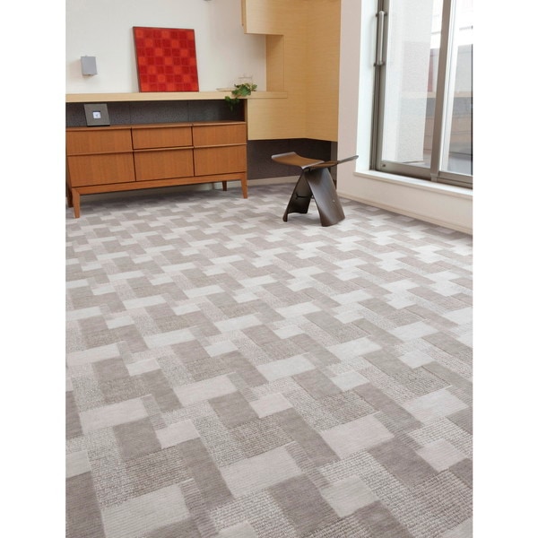 600003760 レトロかわいい日本製抗菌カーペット バール 江戸間 6帖 グレー メーカー直送