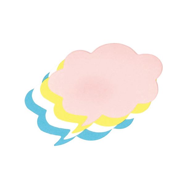 （まとめ）hanaoka ダイカットペーパーM 吹きだしクラウド[x20セット]