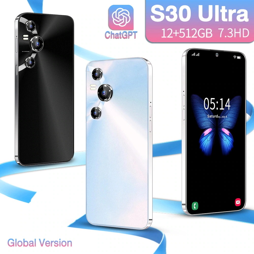 スマホ 本体 S30Ultra Android13 スマートフォン 7.3インチ 12+256GB 10000mAh 108MP デュアルカメラ コスパ最高 新品 2026