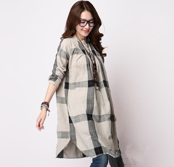 ワンピース シャツ シャツワンピース ミディアム丈 ミドル丈 袖あり 長袖 スタンドカラー ストレート 裾ワイド 綿 きれいめ カジュアル 大人 かっこいい エスニック 大人可愛い 大人女子 こなれ感