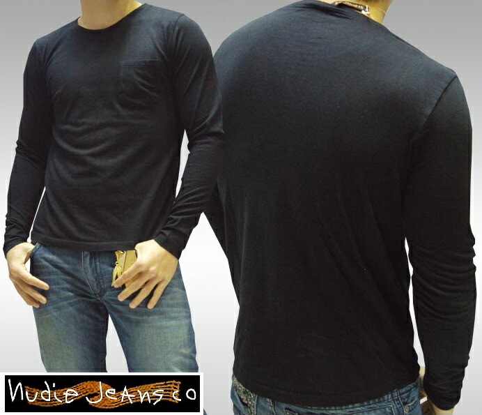 ヌーディージーンズ NUDIE JEANS メンズ ロンT ポケット 長袖 Tシャツ ブラック ジーンズ ブランド セレブ ファッション サファリ掲載 NUDIEJEANS ヌーディー イタリア パン 5,232円
