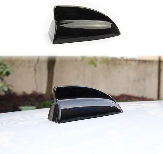 ブラックルーフアンテナシャークフィン形状カバートリム 2009-2021 ダッジチャレンジャーチャージャー用