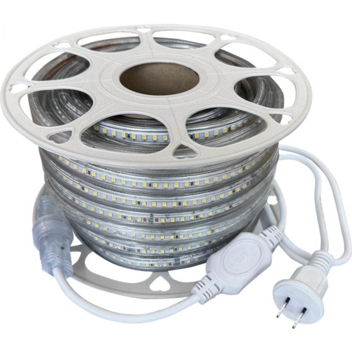 富士倉 両面発光 LEDロープライト 10m 白色 FRL-W10M-W　工事 現場 照明 作業灯 ライト