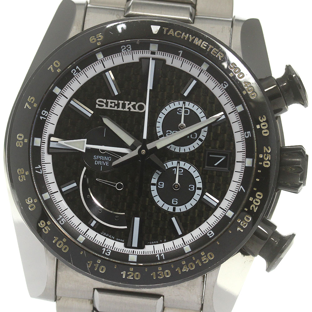 セイコー SEIKO SAEA009 ブライツ アナンタ クロノグラフ スプリングドライブ メンズ 箱付き_843505【中古】