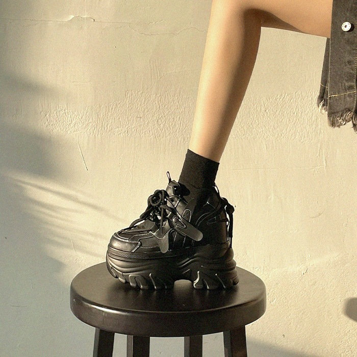 [10cm/12cm/14cm] 二重牛革 丈夫 スタンディングシューズ #01 (コンサート スニーカー)