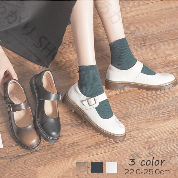 凄く人気がある PU靴 厚底 レディース ロリータ靴 ローヒール靴 ストラップシューズ ローファー パンプス 可愛い 韓国 お嬢様 学生靴 女子高生 歩きやすい 防滑 美脚 ゴスロリ ファッション