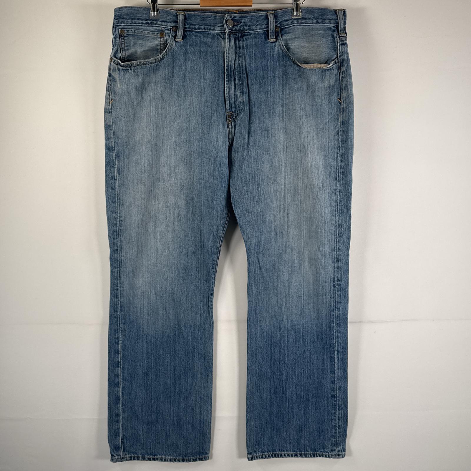 古着 デニムパンツ ジーパン ストレート ジーンズ 大きいサイズ w40 L30 ブルー メンズ