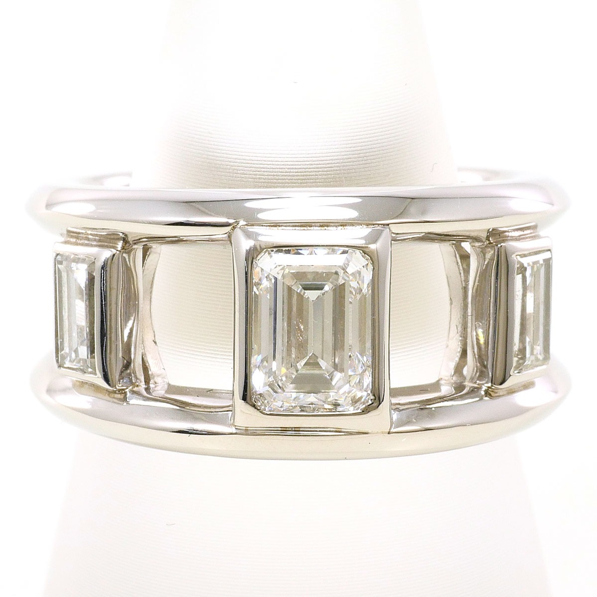 VSクラス PT900 プラチナ リング・指輪 12.5号 ダイヤモンド 1.51ct 鑑別書 総重量約14.5g 中古