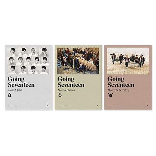SEVENTEEN ミニ3集3種セット / Going Seventeen / 再発売 / ブックレット3 + 乗船申告書3 + フォトカード3 + ユニットフォトカード3 + パドル
