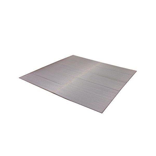 1050890133604 純国産 い草ラグカーペット 「Fソリッド」 約191×191cm GRY メーカー直送