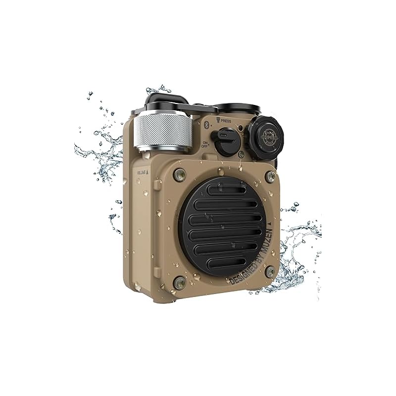 【即日発送】MUZEN Wild mini ポータブル スピーカー buletooth5.0 アウトドアキャンプ スピーカー IPX5防水/小型 ワイヤレス/懐中電灯/プレゼント（砂漠イエロー）