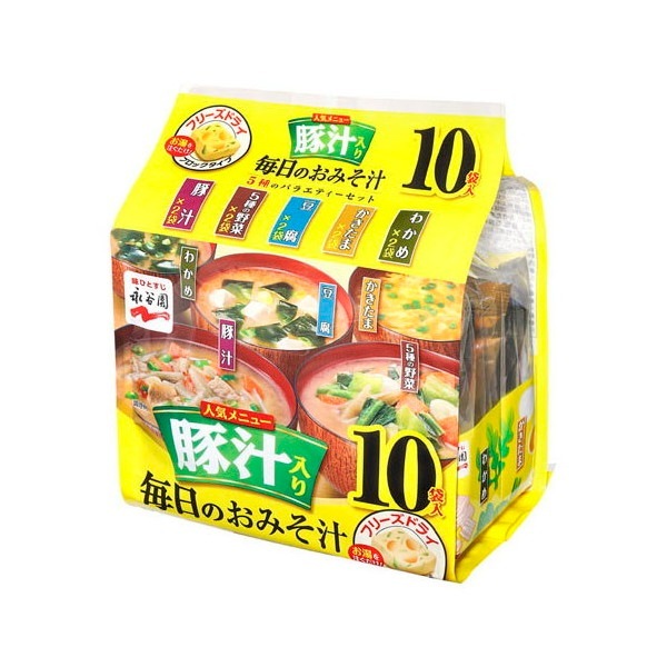 毎日のおみそ汁 豚汁入り5種のバラエティ 10袋 x4 メーカー直送