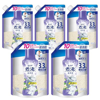 他サイト： P＆G　(ケース販売) レノア 煮沸レベル 消臭抗菌ビーズ 洗濯槽の防カビ クリーンフレッシュの香り つめかえ用 超 特大 (1410ml×5個)の商品画像