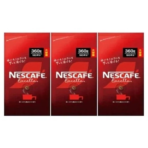 エクセラ 詰め替え 360g インスタントコーヒー 3個セット 賞味期限2027年4月