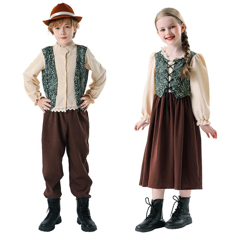 ワンピース 女の子 キッズ ハロウィン ドイツ 民族衣装 伝統 レトロ クラシック 発表会 演劇 舞台 文化祭 イベント 仮装 ドレス コスプレ