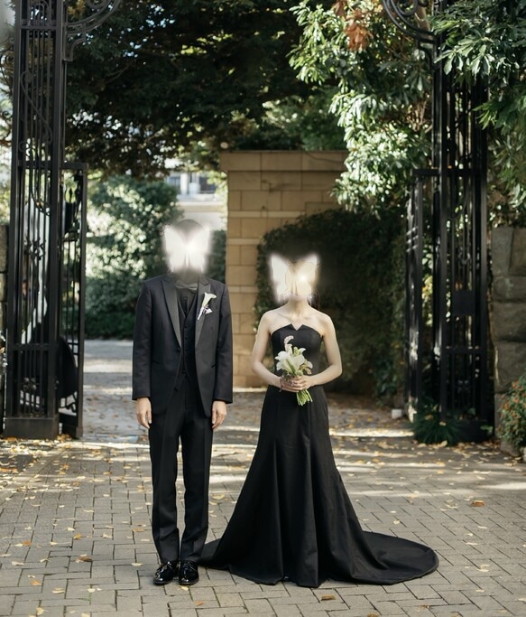 実例写真！パーティードレス ブラック ベアトップ 大人っぽい 優雅なシルエット 披露宴 二次会 28,574円