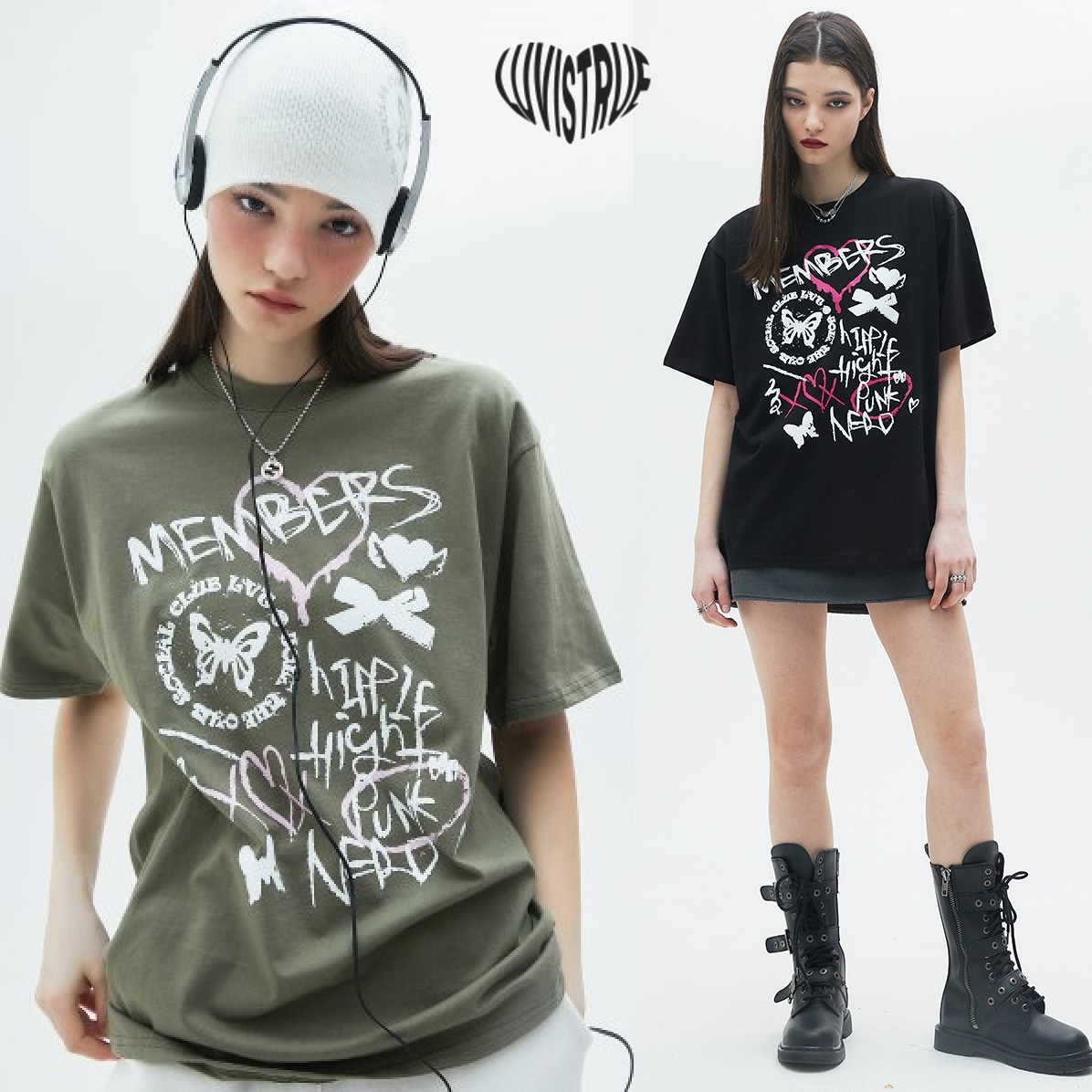CL PUNK TEE 2色 Tシャツ 新商品 韓国ファッション 韓国人気 ストリートファッション 夏ファッション
