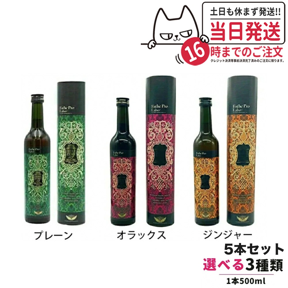 【5個セット 賞味期限2025 国内正規品】 エステプロラボ ハーブザイム 113 グランプロ 500ml Esthe Pro Labo プレーン ジンジャー オラックス