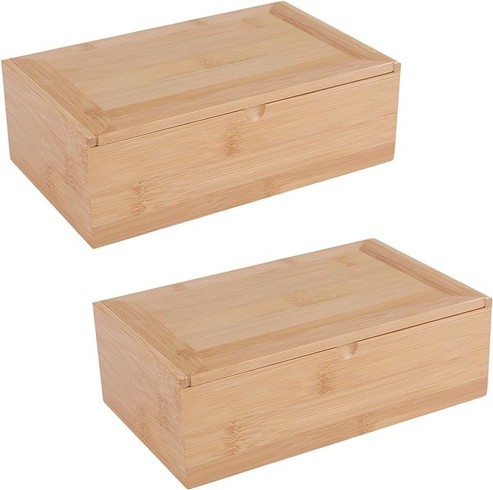 竹製ボックス 蓋付き 収納ケース 整理 収納盒 収納ボックス 小物入 長形 マスク収納 4,714円