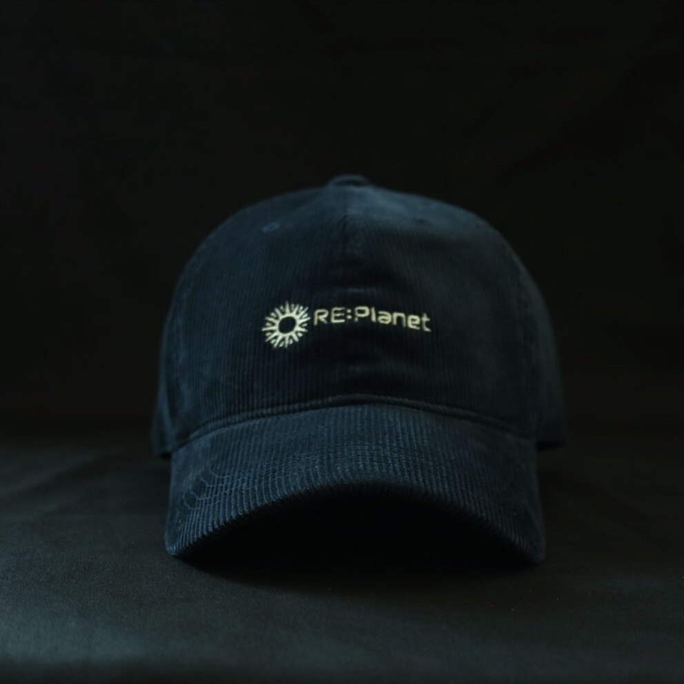 Organic Corduroy Ball cap / Navy blue
