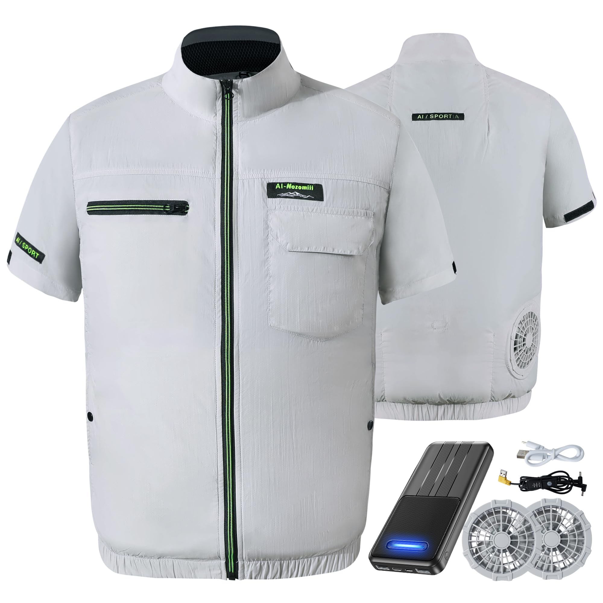 [Ｈｅｙ　Ｓｅａｓｏｎｓ] 空調作業服 【2023年モデル バッテリーセット】 ファン付き作業服 ベスト 空調ウェア 空調扇風服 22800mAh大容量 ファン付きセット 4段階風量調節 7.4V出力