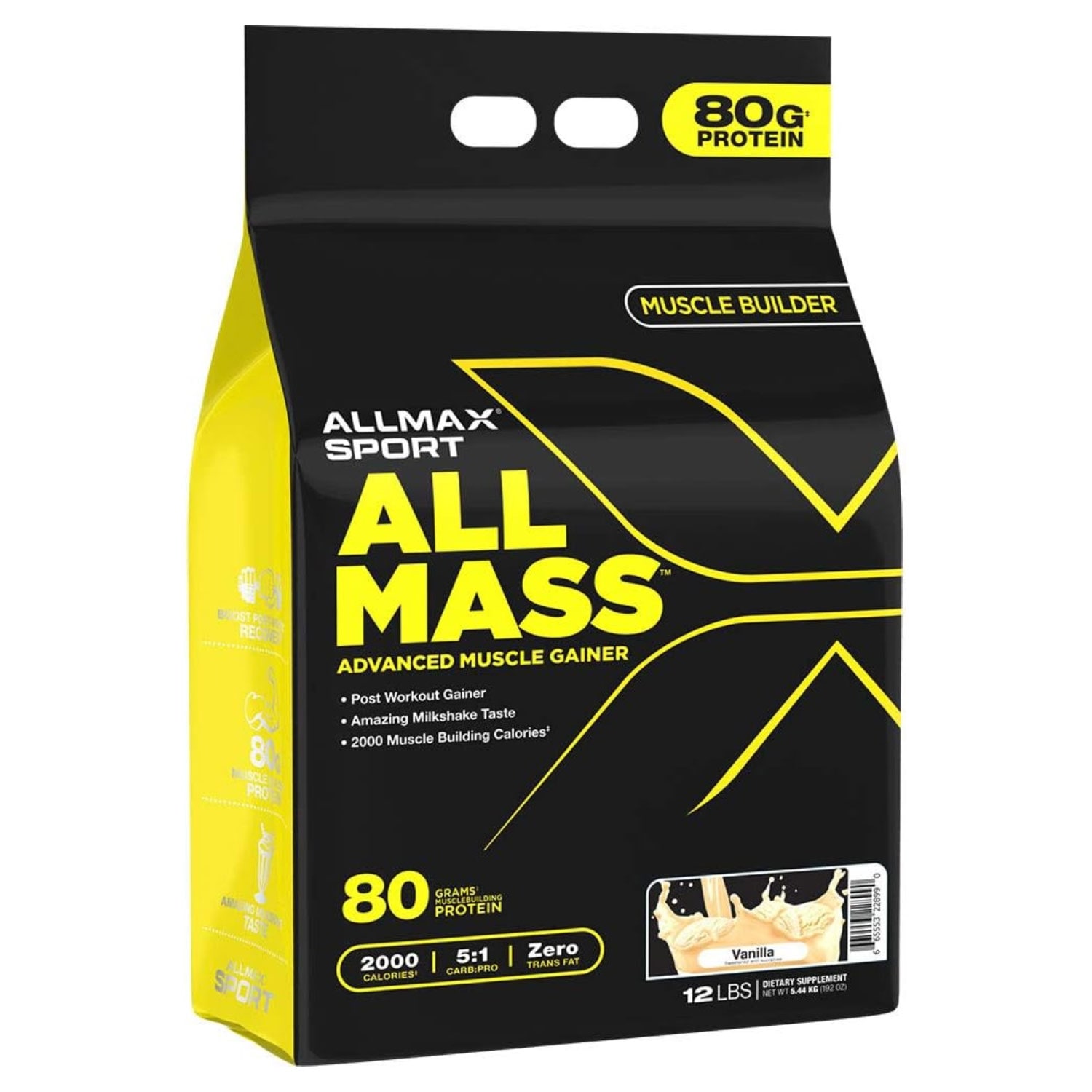 オールマス ゲイナー バニラ味 12lb （5.44kg） Allmax (オールマックス) [海外直送品]