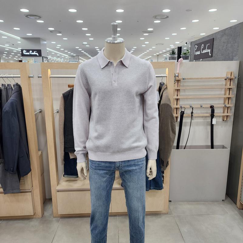 メリノウール100％カラーニット/ホイップコード組織ツートンカラー/柔らかい生地ZOE4ET1307