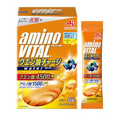 他サイト： アミノバイタル 味の素 クエン酸チャージウォーター レモン味 24本入箱 クエン酸 4500mg アミノ酸 1500mg BCAA スポーツドリンク 粉末 水に溶けやすいの商品画像