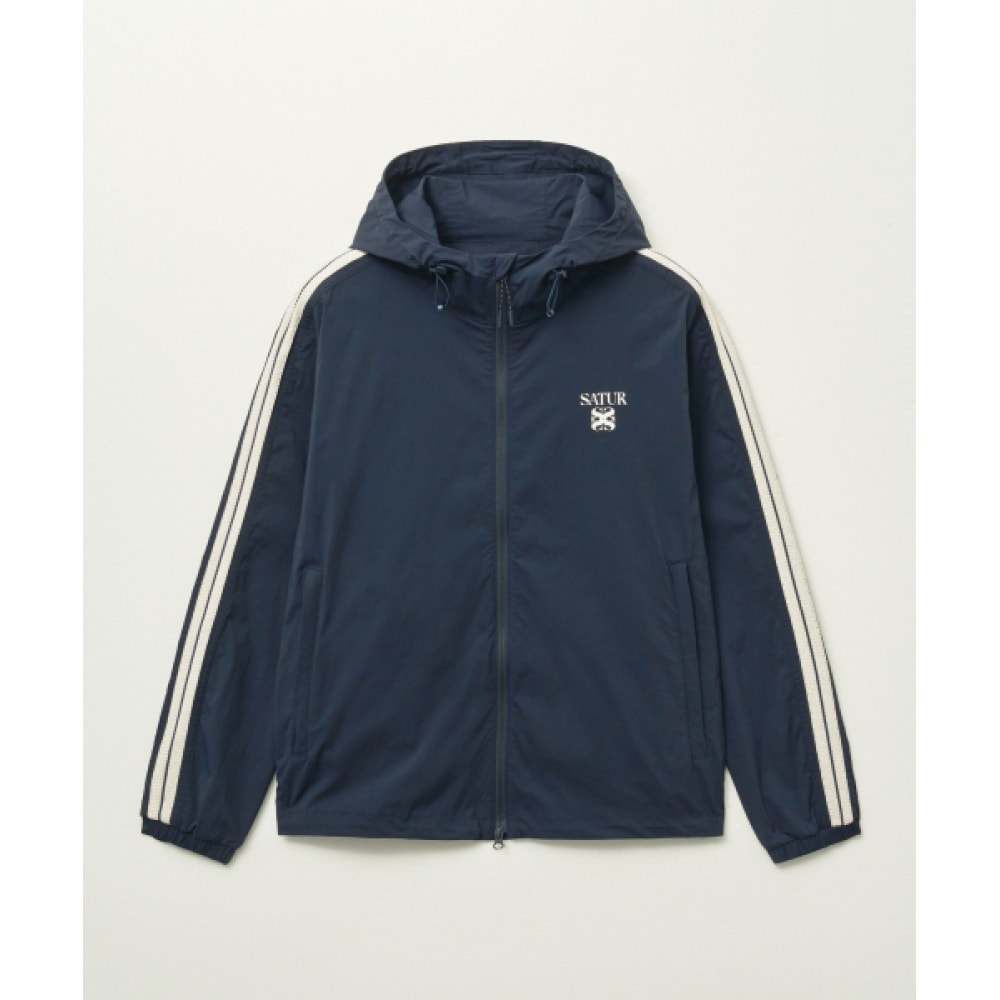 SATUR ロ턴 パッカブル ウィンドブレーカー ネイビー