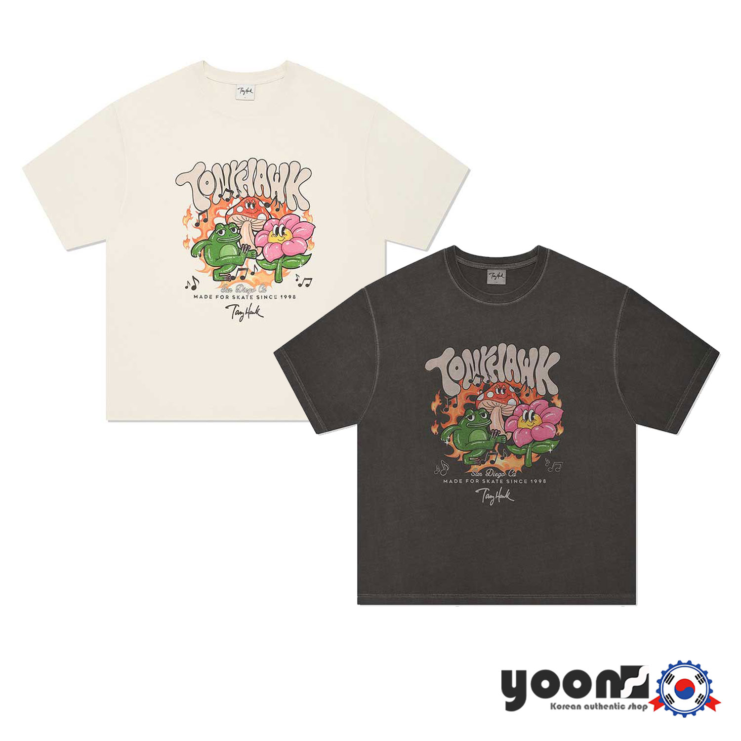 [TONY HAWK] ウォッシュドマッシュルームグラフィックTシャツ 5,121円