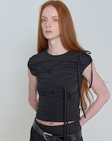 [RockCake] Cursive Mesh Top KISS OF LIFE ナティ 着用 ☆KISS OF LIFE ナッティ 着用！！【ROCKCAKE】Cursive Mesh Top