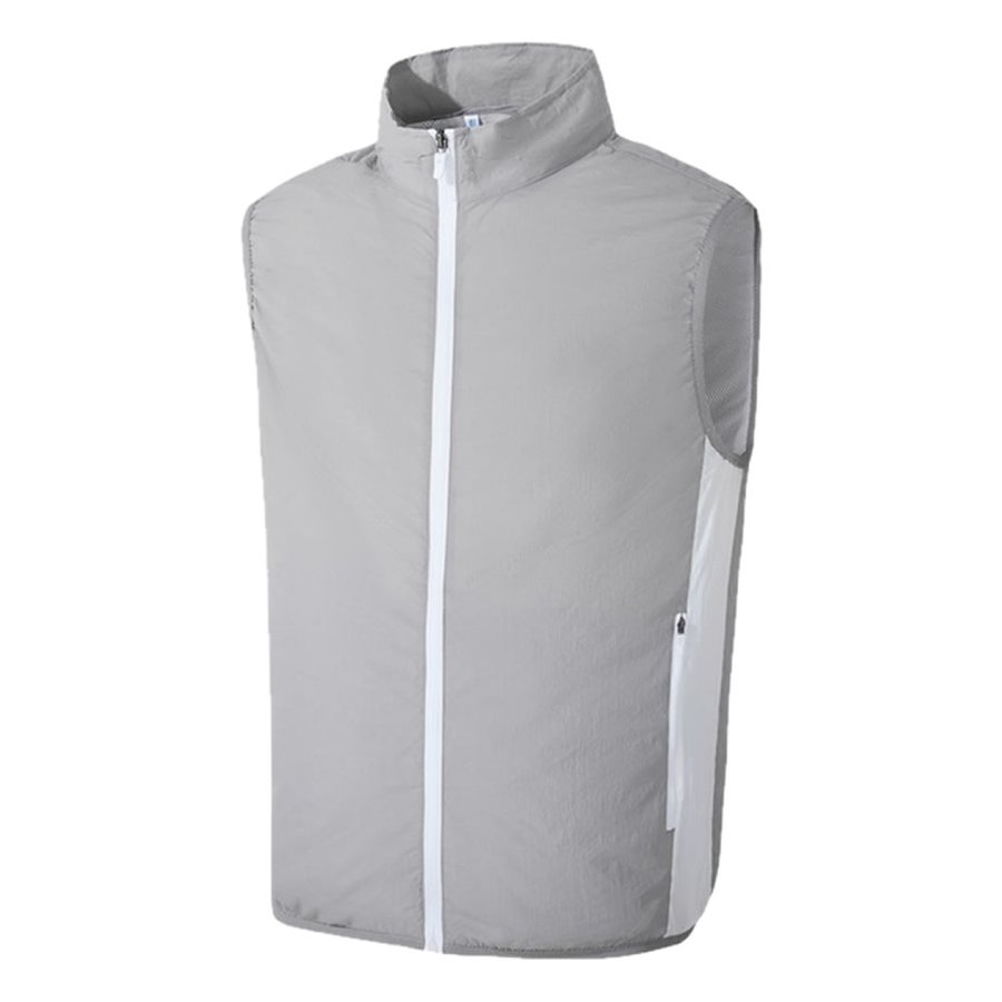 空調 ベスト Lサイズ グレー 作業服 ファン 熱中症 洗濯 UVカット 工事 現場 作業 6,917円