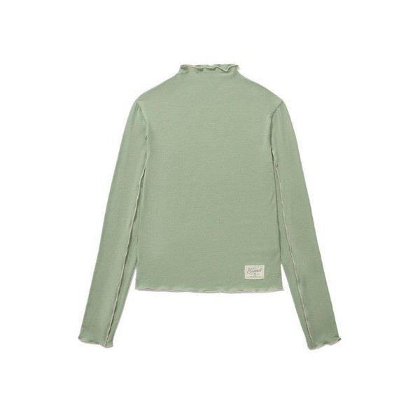 長袖Tシャツ JQS CO2403LT70-SG ウーマンライニングタートルネック長袖 Sage Green
