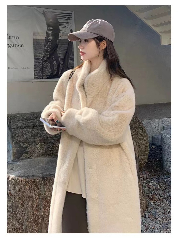 厚手 ロングコート スタンドカラー レデース ボアコート ロング丈 毛皮コート 暖かい 防寒