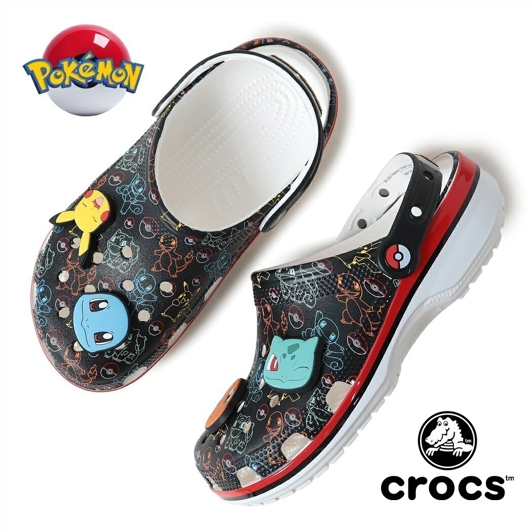CROCS クロックス クラシック クロッグ ポケモン レディース サンダル POKEMON PRINT CLASSIC CLOG ( 国内正規品 マルチ グッズ ポケモン キッズ レディース 211