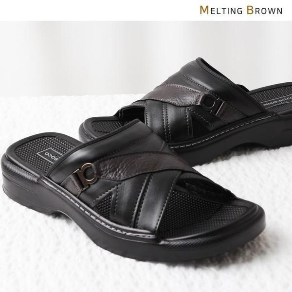 男性用オフィススリッパ メンズレザー スリッパ メンズ高級スリッパ BS9
