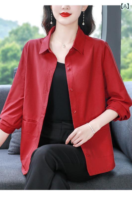 レディース　　シャツ　トップス 杭 州 ビッグ シルク シャツ レディース 長袖 無地 秋 コート 高級 桑 シルク カーディガン トップス 5,526円