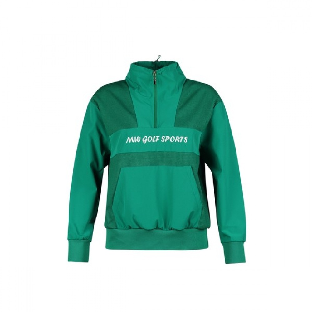 [ラックスゴルフ] ラックスゴルフミュウゴルフレディースハーフジップアップミックスマッチプルオーバージャンパーMW25S808W