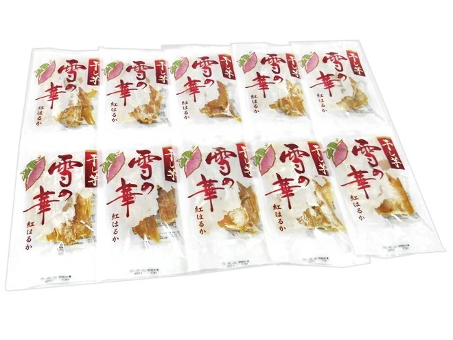 茨城県 紅はるか =干し芋 雪の華= 約100g x10pc 計1kg 平切りタイプ 予約 入荷次第発送