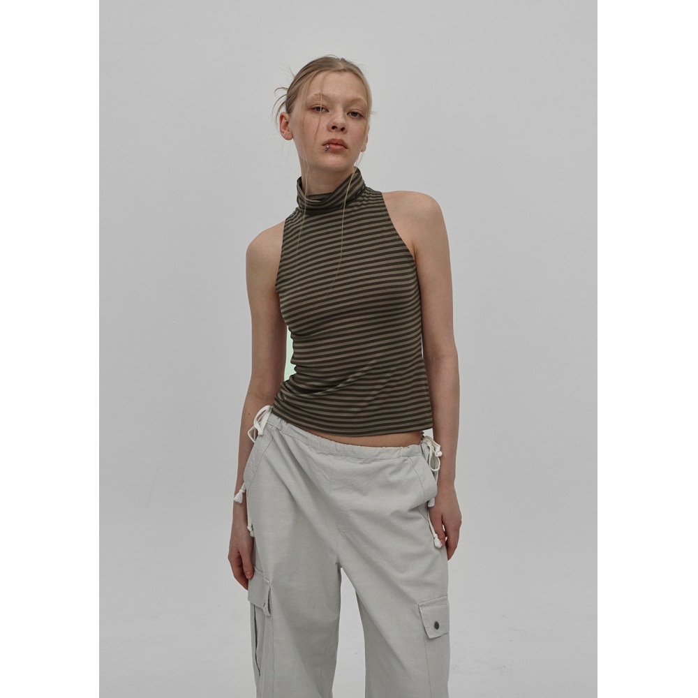 ブラックアップ [春新品] [MADE] ピンキーストライプポーラーナシTシャツ・カットソー