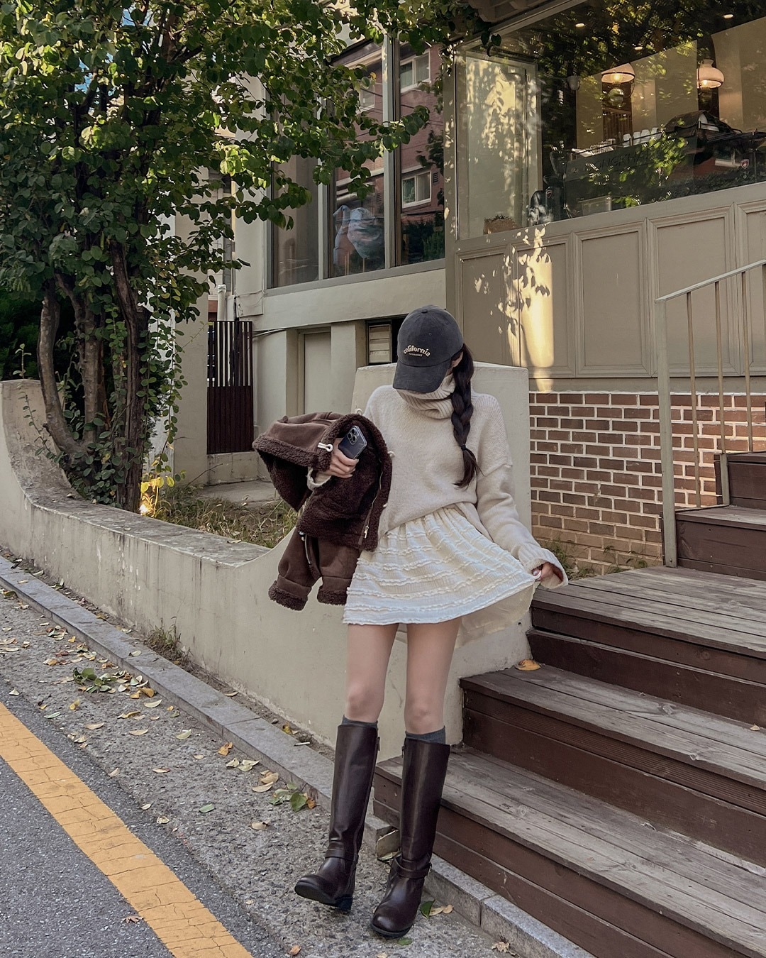 Aラインレースミニスカート韓国ファッション レディース